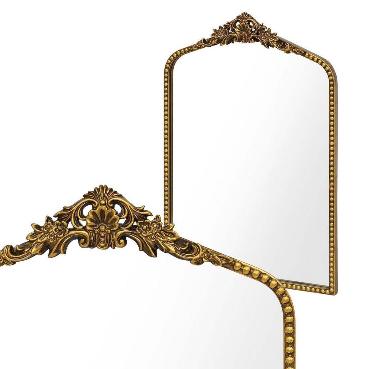 Goldener Barock Spiegel Antik-Vintage mit Goldrand 48x71.5 cm