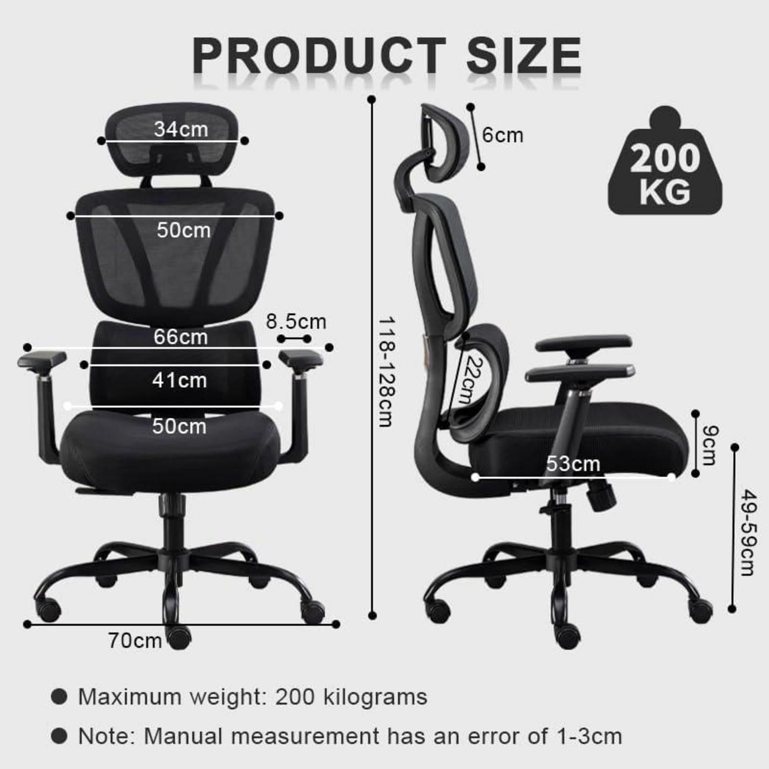 Ergonomischer Bürostuhl mit verstellbarer Lendenwirbelstütze