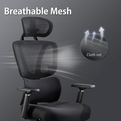 Ergonomischer Bürostuhl 200KG Mesh Rückenlehne verstellbar