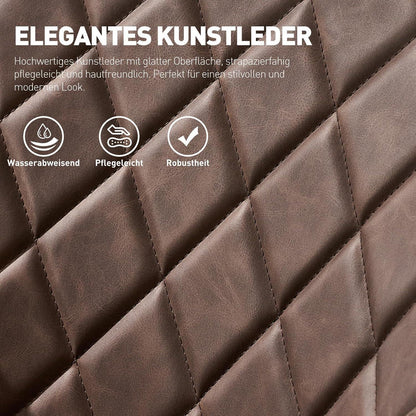 Drehbarer Esszimmerstuhl mit Armlehnen – 2er Set Braun
