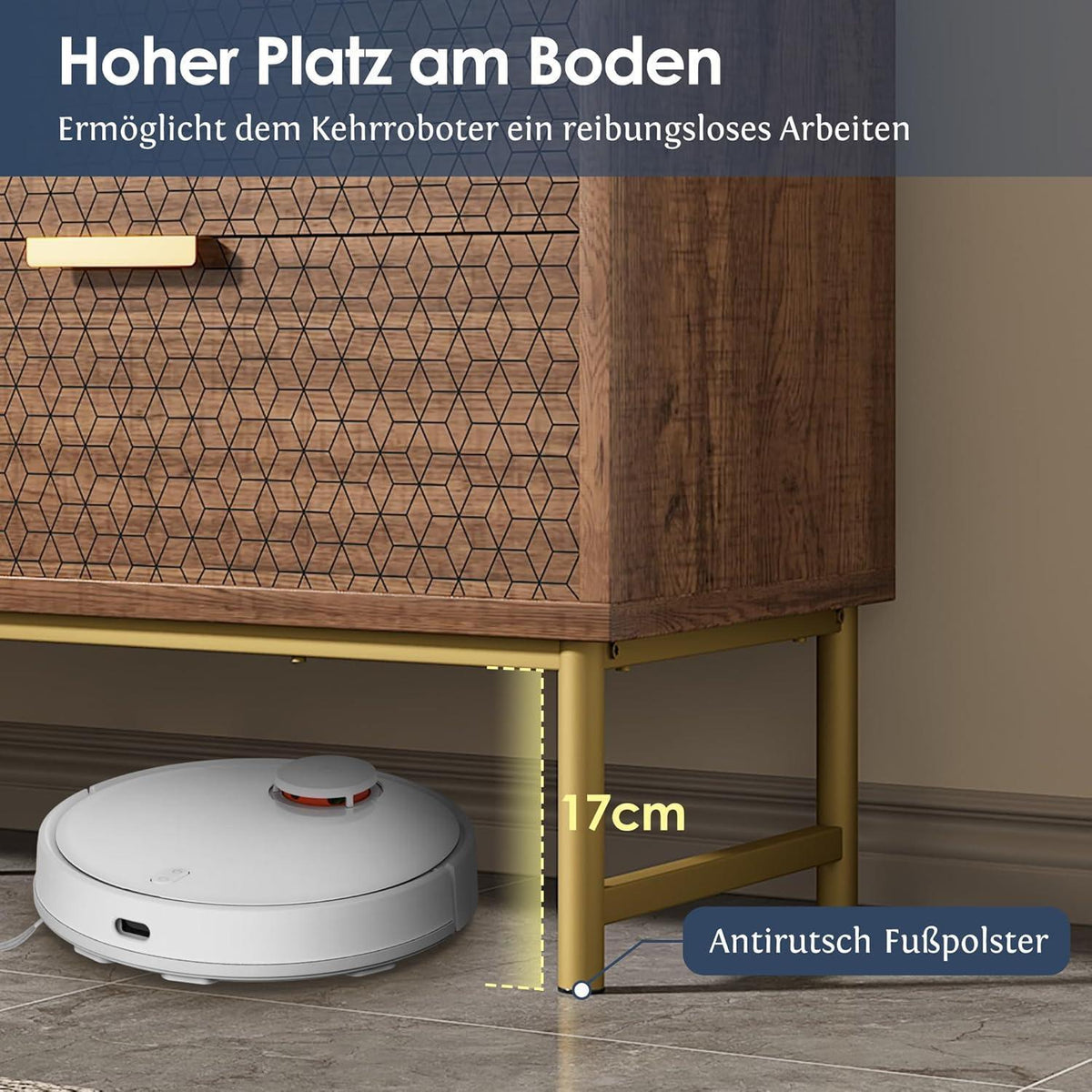 Kommode 6 Schubladen Nussbaum – Modernes Schlafzimmer Möbel