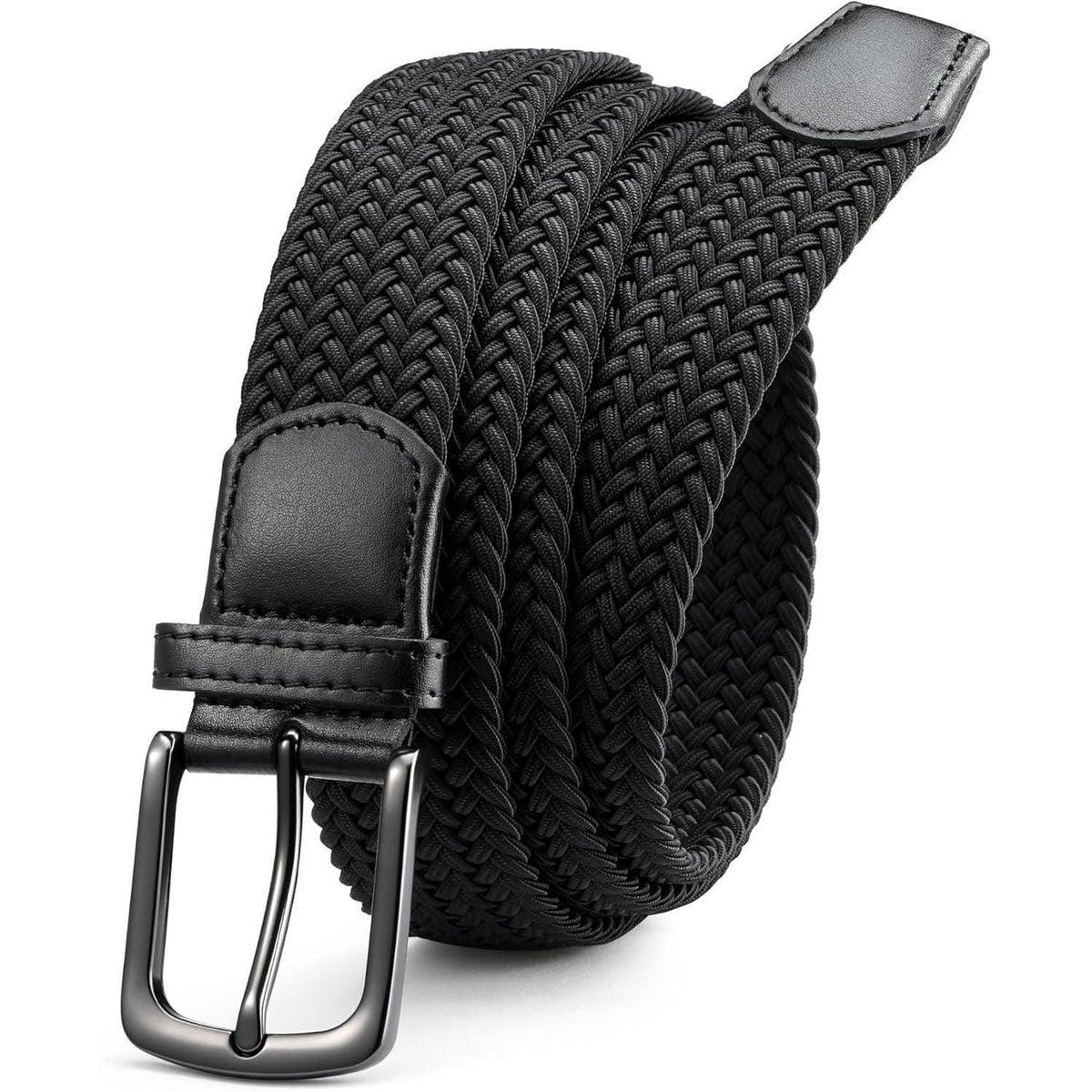Elastischer Flechtgürtel Herren, Stretch Stoff, lochfrei, 35mm