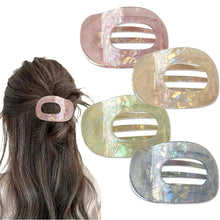 4er Set Acetat Flache Haarklammern in Bonbonfarben - Dickes und dünnes