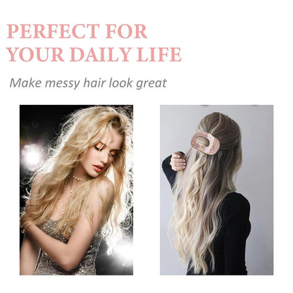 4er-Pack Acetat Flache Haarklammern Damen Bonbonfarben - Stark haltende Clips