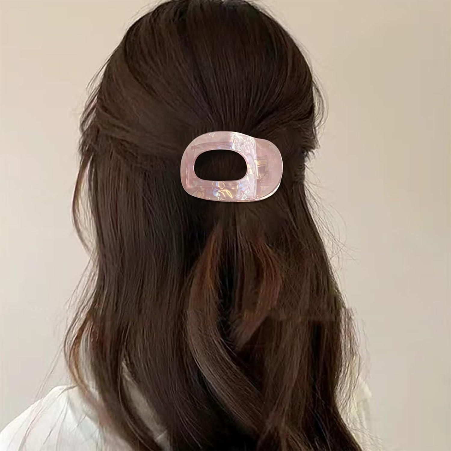 4er Set Acetat Flache Haarklammern in Bonbonfarben