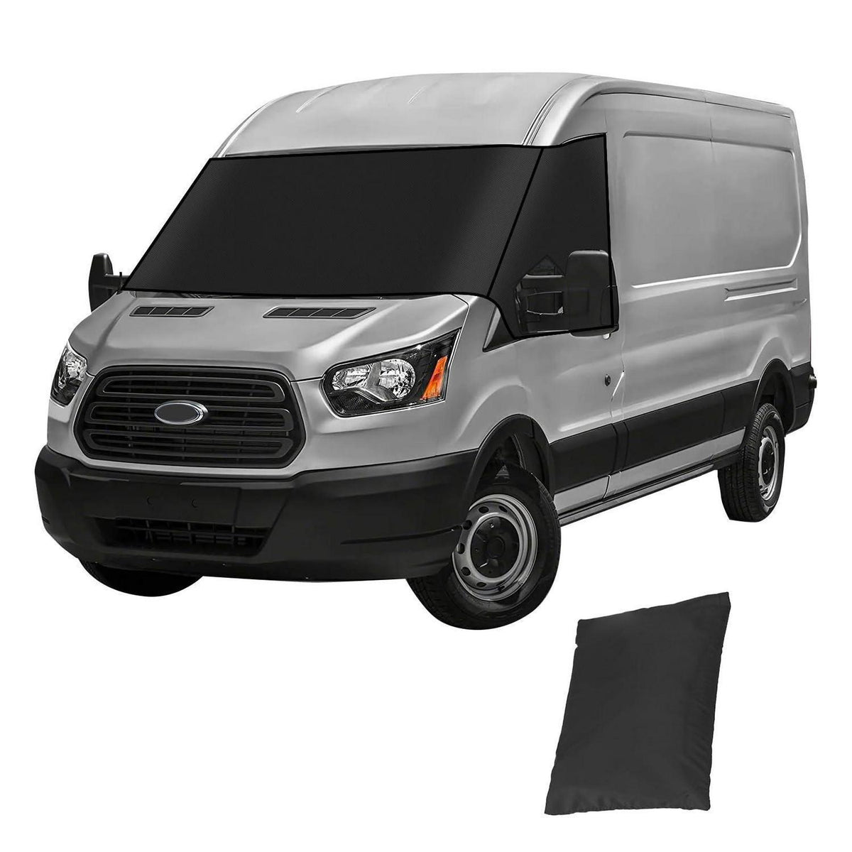 Frontscheibenabdeckung Ford Transit Custom 2012-2024, Schwarz