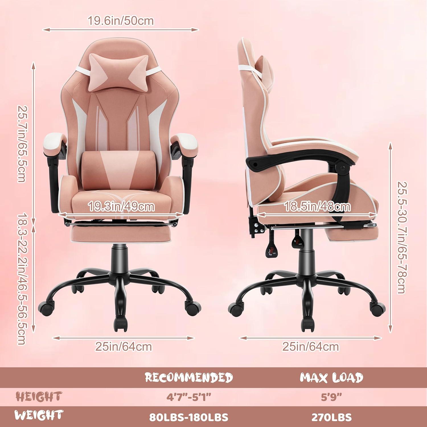 Ergonomischer Gaming Stuhl mit Fußstütze