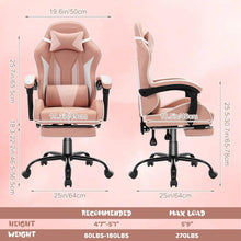 Ergonomischer Gaming Stuhl mit Fußstütze