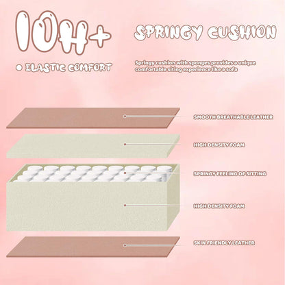 NSMAZXO Gaming Stuhl Rosa Ergonomisch mit Fußstütze & Lendenkissen