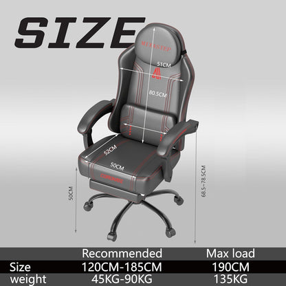 Ergonomischer Gaming Stuhl mit verstellbarer Rückenlehne