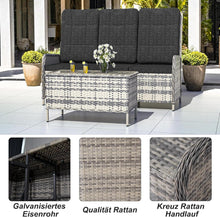 Trumbeak Polyrattan Lounge Set 3 Personen Gartenmöbel