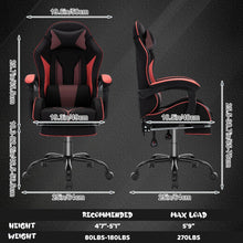 Ergonomischer Gaming Stuhl mit Fußstütze und 130kg