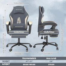 Gaming Stuhl mit Fußstütze und