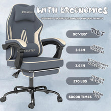 Ergonomischer NSMAZXO Gaming Stuhl mit Fußstütze und Kopfstütze