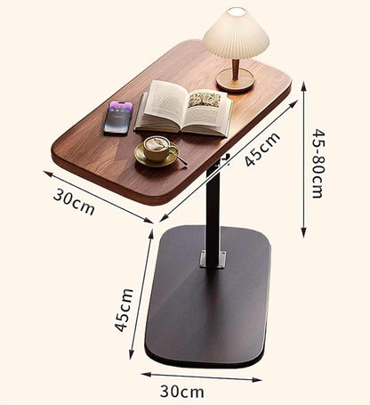 Beistelltisch Holz C-Form Höhenverstellbar Klein Sofa