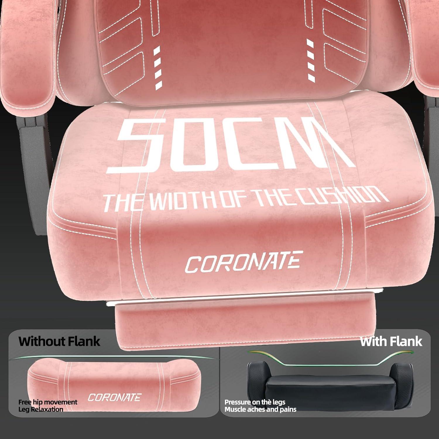 Ergonomischer NSMAZXO Gaming Stuhl in Rosa - Verstellbar & stabil - Technologiegewebe - 150KG - für Homeoffice/Gaming