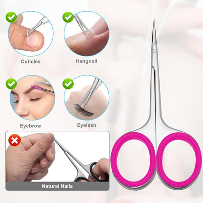 Präzise Nagelhautschere mit Gebogener Spitze in Rosa