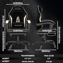 Ergonomischer Gaming-Stuhl mit Fußstütze und