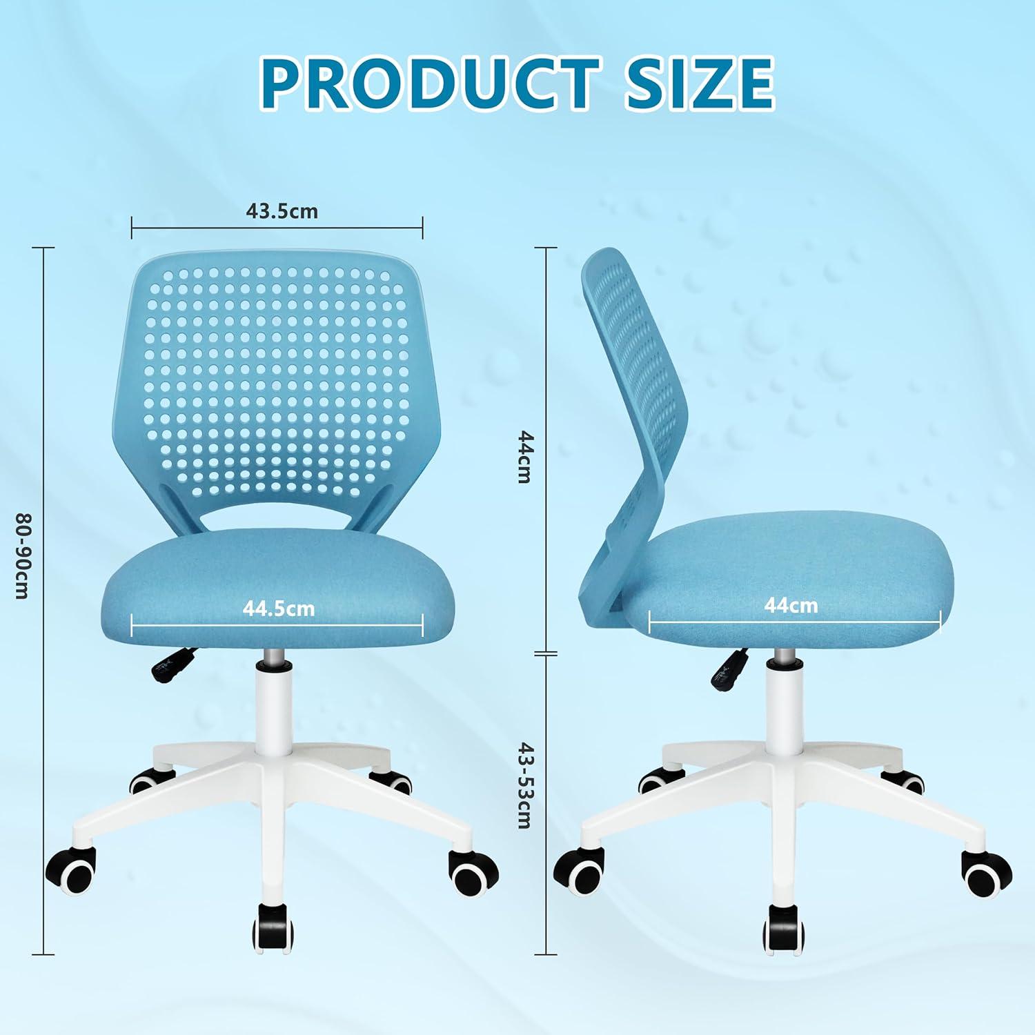 Ergonomischer Mesh Schreibtischstuhl mit Rollen und Lendenwirbelstütze