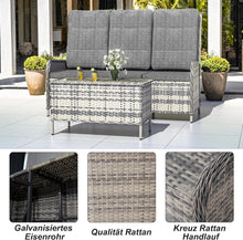 Trumbeak Polyrattan Lounge Set - 3 Personen Gartenmöbel