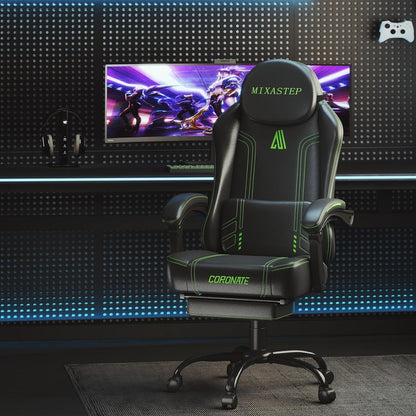 Ergonomischer Gaming Stuhl 360° Drehfunktion Grün Bürostuhl