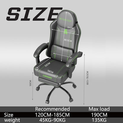 Gaming Stuhl Ergonomisch Verstellbare Rückenlehne 360° Drehfunktion