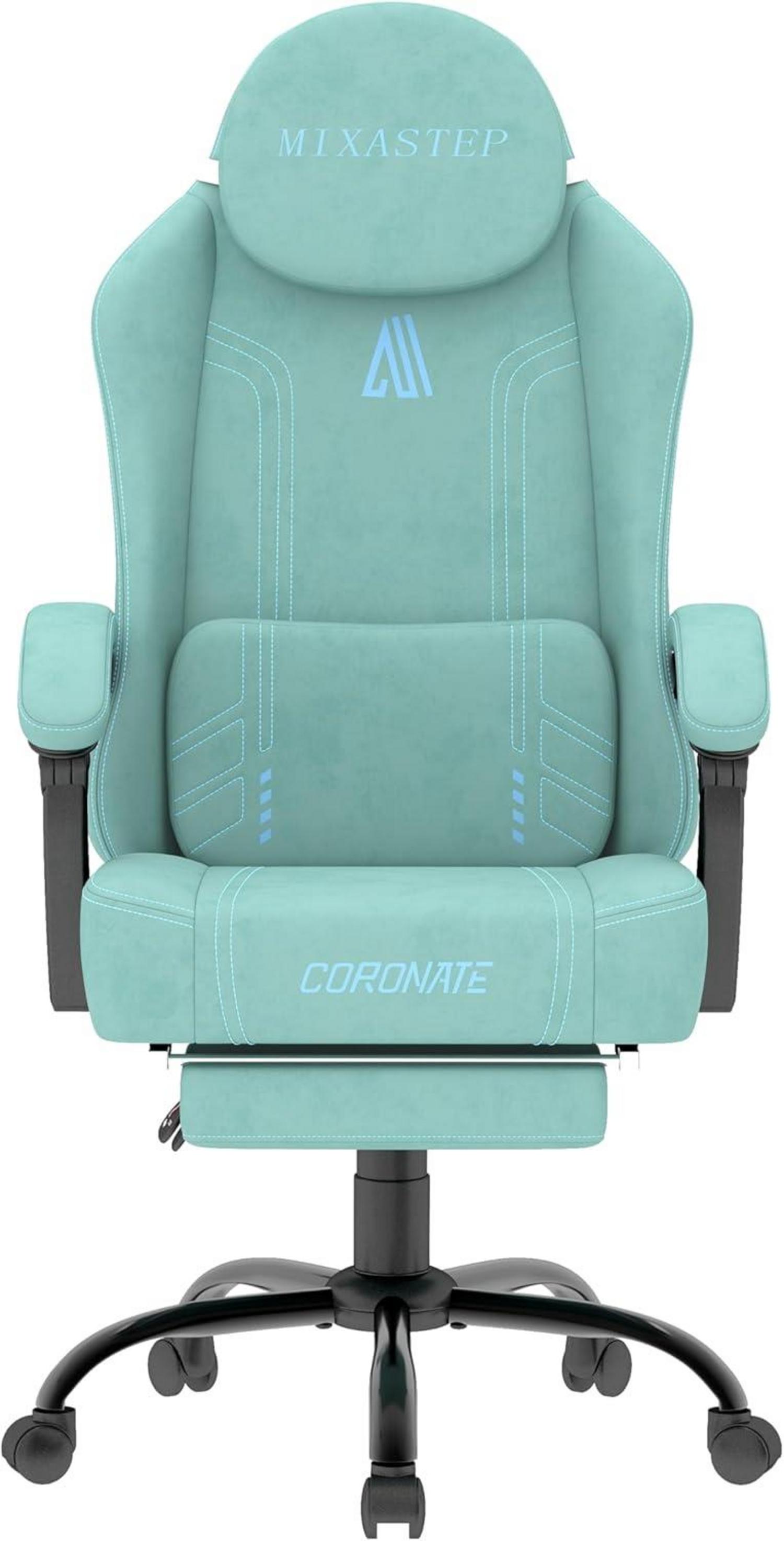 Ergonomischer Gaming Stuhl mit 360° Drehfunktion in Blau