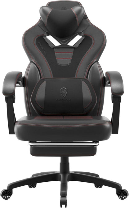 Gaming Stuhl mit Fußstütze und Massagefunktion für Erwachsene
