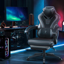 Dowinx Gaming Stuhl mit Massage, Fußstütze, PU Leder, PC