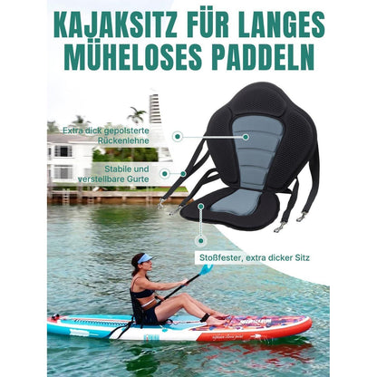 Aufblasbares Stand Up Paddle Board für Erwachsene mit Sitz und Zubehör