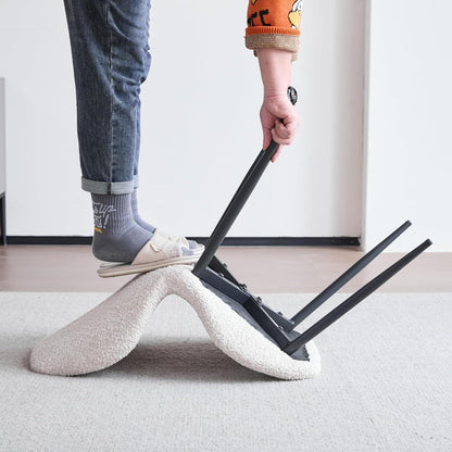 4er Set Esszimmerstühle Modern Beige Streifenmuster