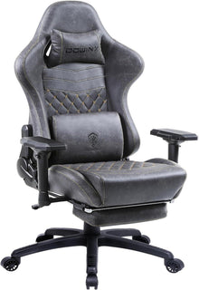 Gaming Stuhl Dowinx ergonomisch mit Massage und Fußstütze in Grau