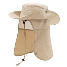Sonnenhut mit Nackenschutz UPF 50 | Wasserdicht & Kühlend | Beige XL-XXL