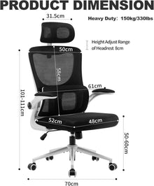 Ergonomischer Bürostuhl mit Kopfstütze und