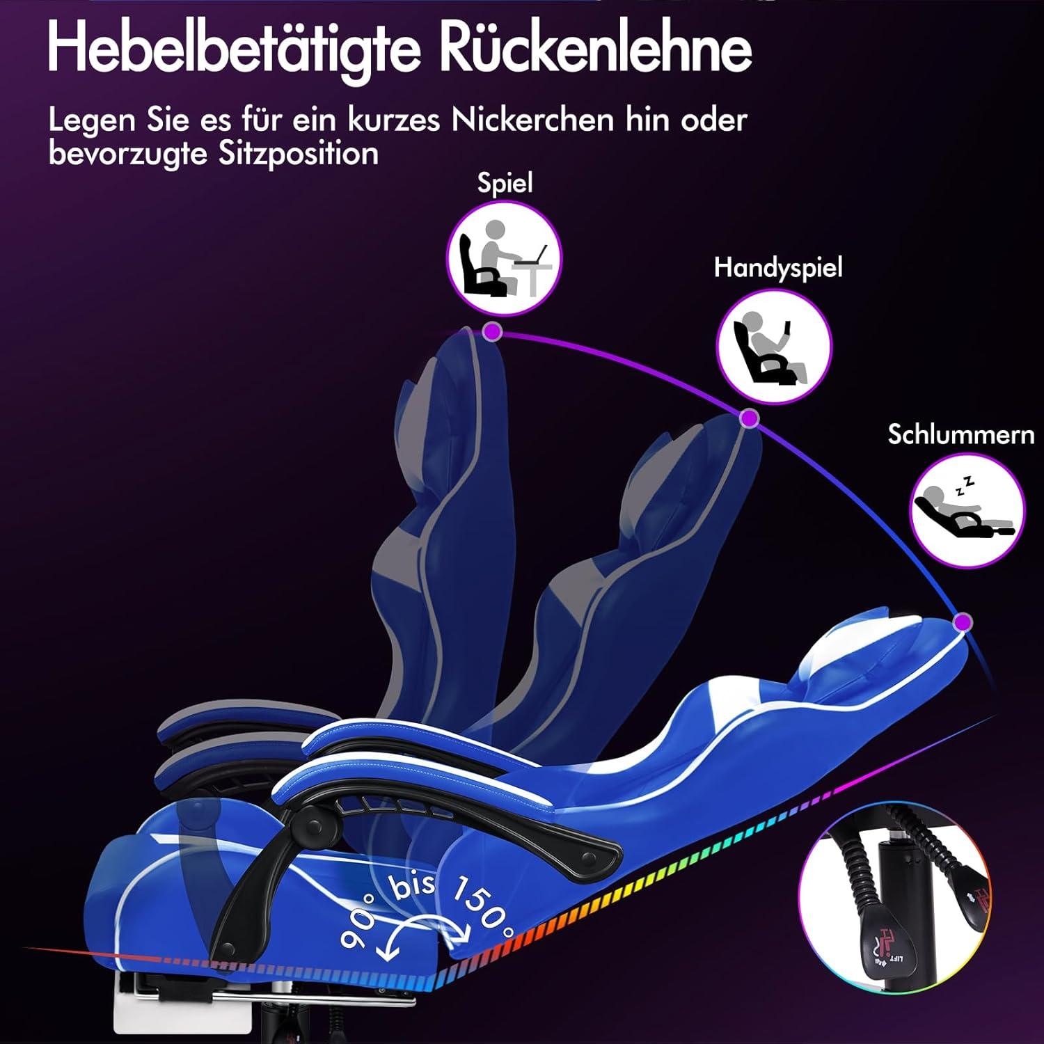 Gaming-Stuhl mit Massagepunkten und