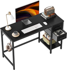 Schreibtisch mit Schubladen, Stahlgestell, Industrie-Design