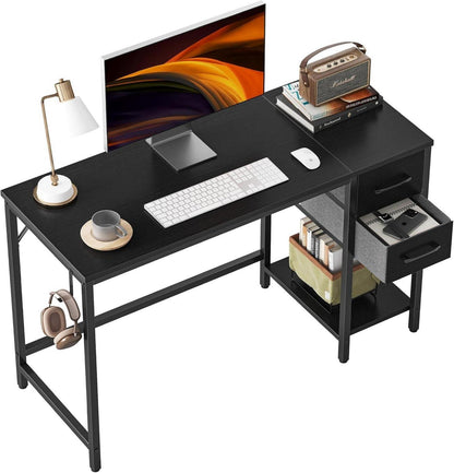 Schreibtisch mit Schubladen, Stahlgestell, Industrie-Design