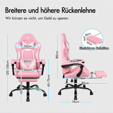 Massage-Gamer-Stuhl mit LED 150° Neigung ergonomisch Rosa