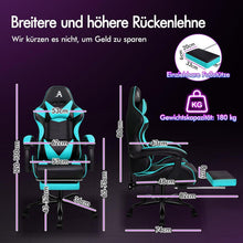 ALFORDSON Gaming-Stuhl mit Massagepunkten und Fußstütze