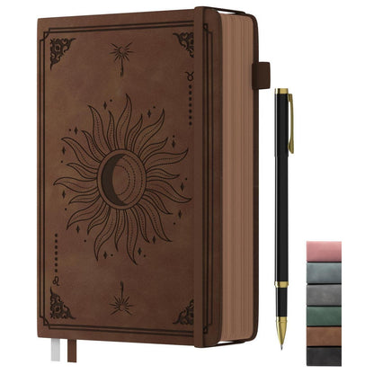 A5 Notizbuch mit Stift – Vintage Hardcover Journal 366 Seiten