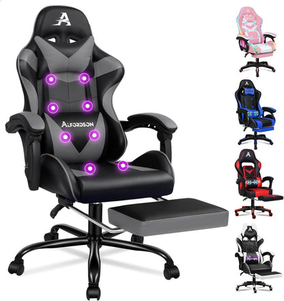 Gaming-Stuhl mit Fußstütze, 8