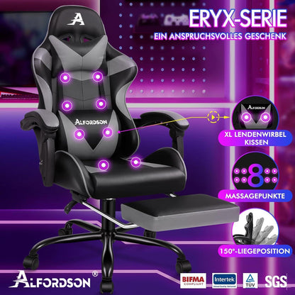 Gaming-Stuhl mit Fußstütze, 8