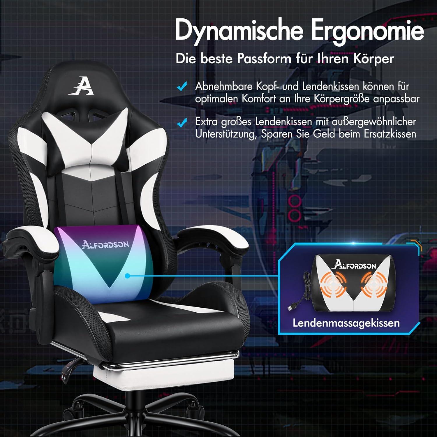 Massage-Gaming-Stuhl mit LED und