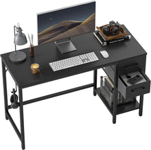 Schreibtisch mit 2 Schubladen links/rechts, Industrie-Design
