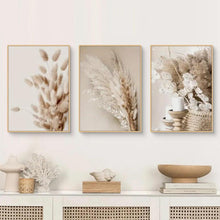 Boho Poster Set 3er Strand Landschaft Wandbilder Beige