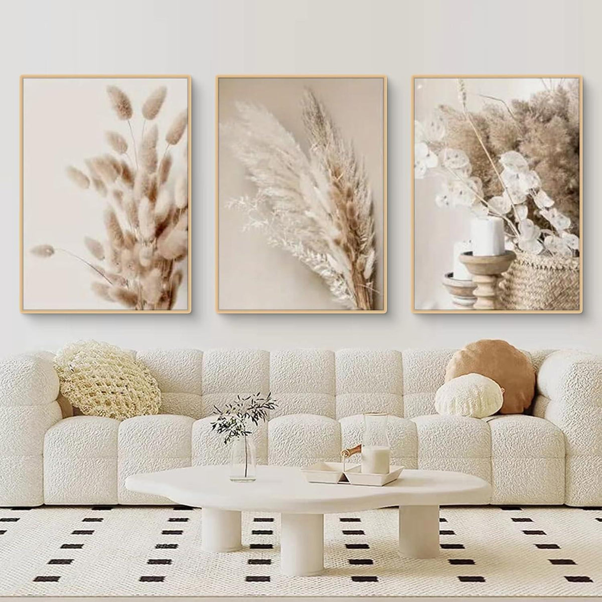 Boho Poster Set 3er Strand Landschaft Leinwandbild 50x70cm