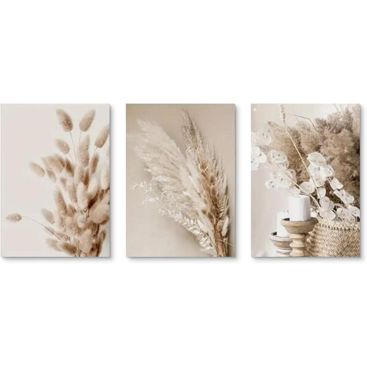 Boho Poster Set 3er Strand Landschaft Leinwandbild 50x70cm