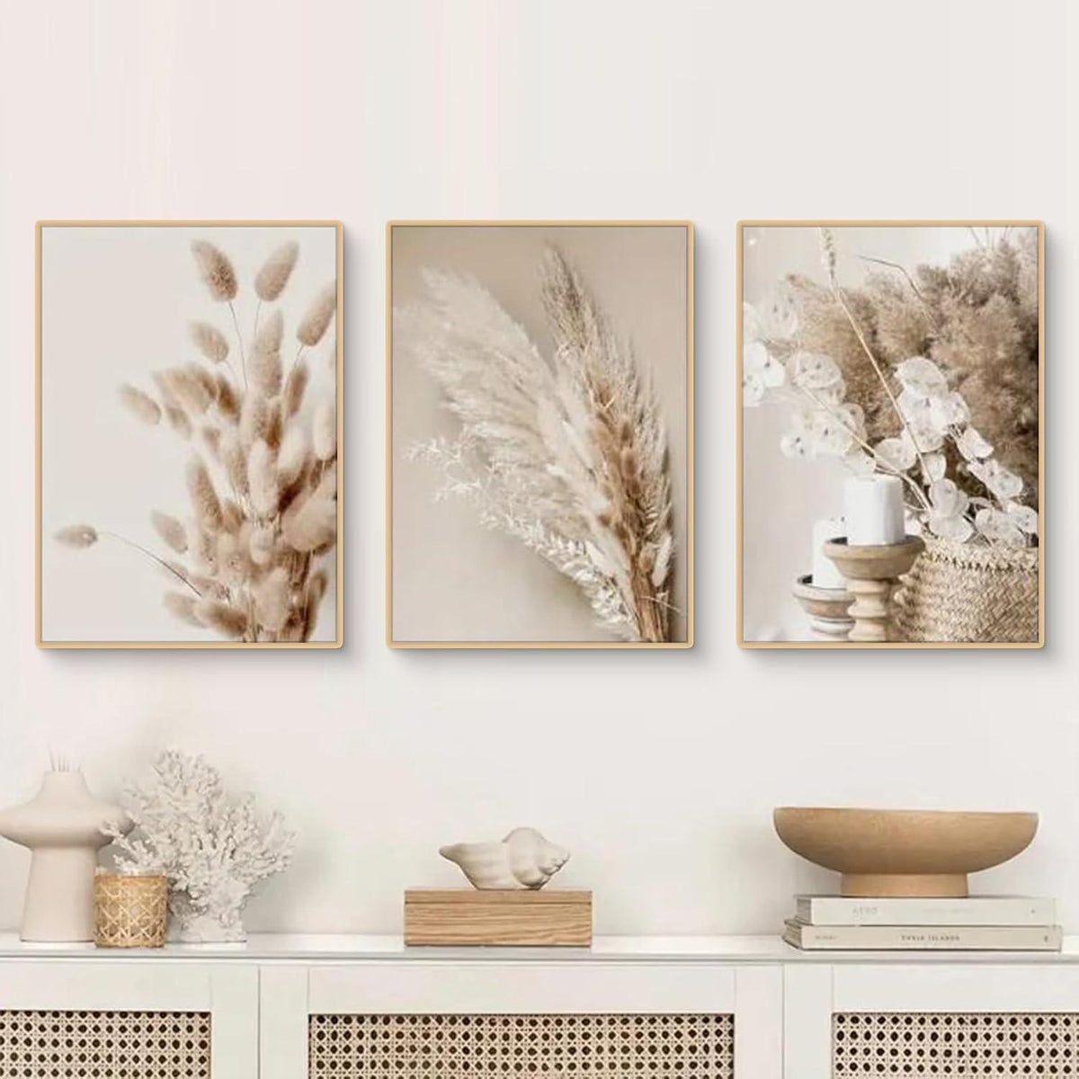 Boho Poster Set 3er Strand Landschaft Wandbilder Leinwand