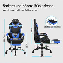 Massage Gaming Stuhl mit LED und Neigung, ergonomischer