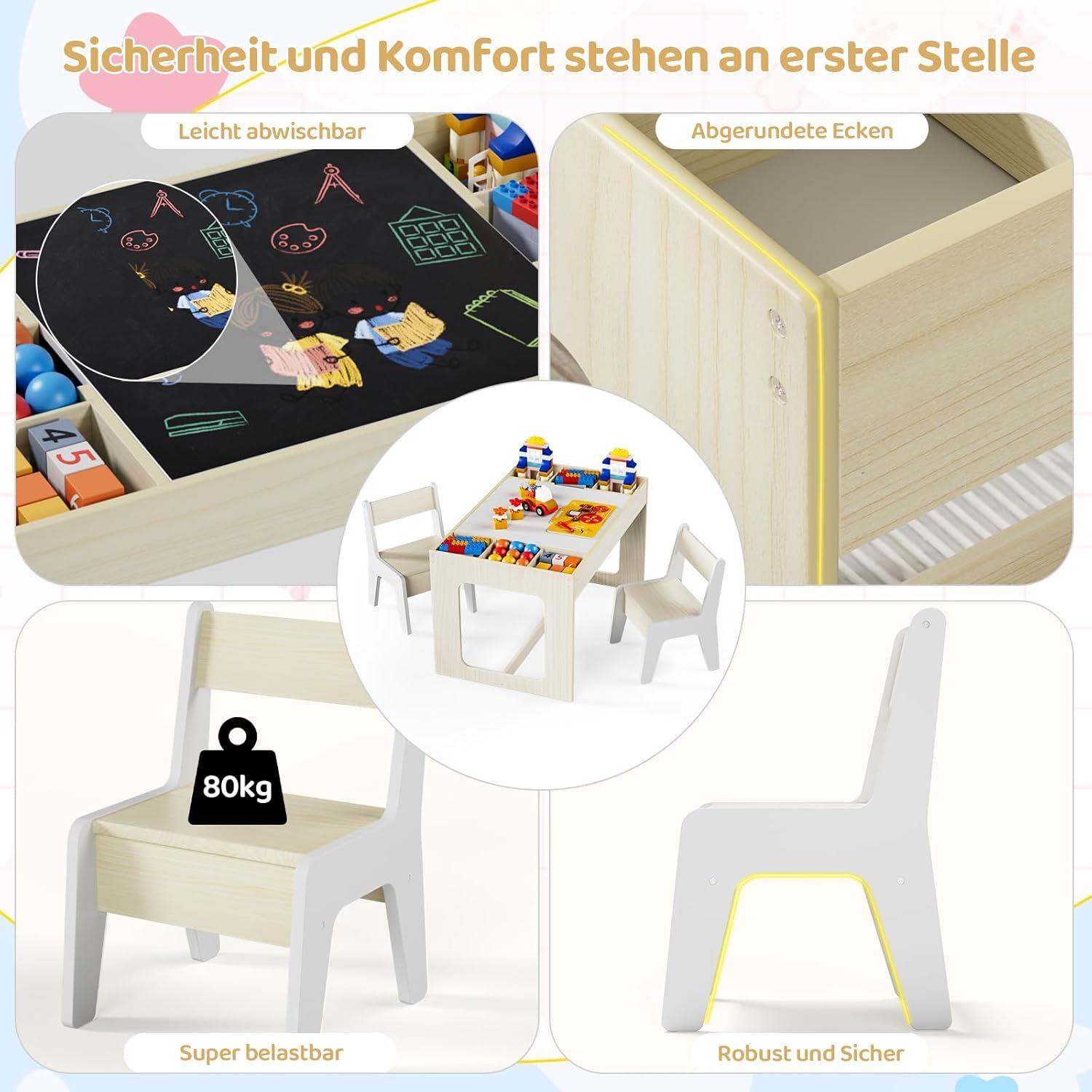 Kindersitzgruppe mit Stauraum und wendbarer Tischplatte, 2